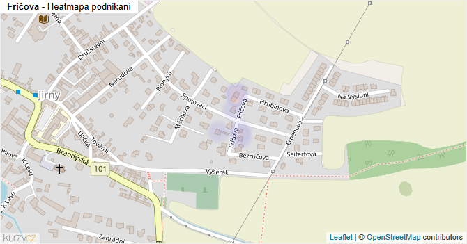 Fričova - mapa podnikání