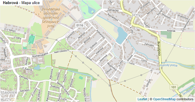 Habrová - mapa ulice