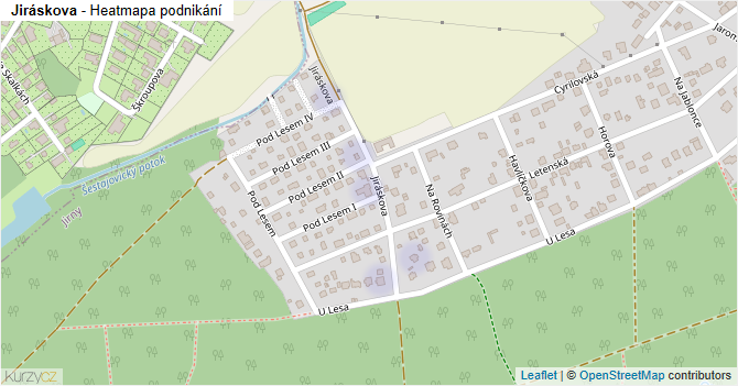 Jiráskova - mapa podnikání
