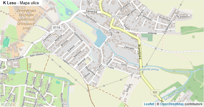 K Lesu - mapa ulice