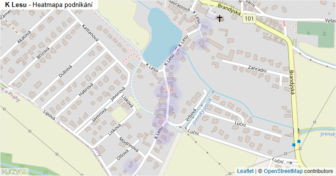 K Lesu - mapa podnikání