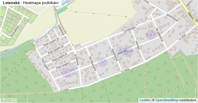 Letenská - mapa podnikání