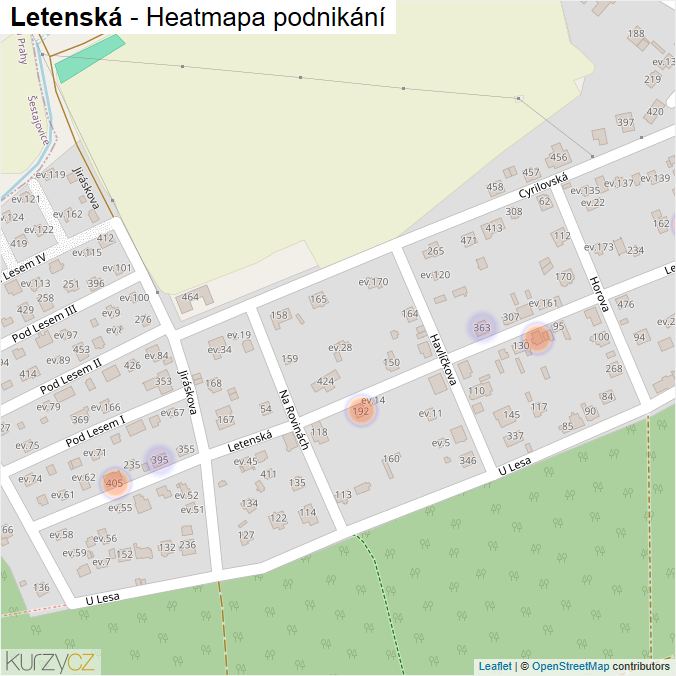 Mapa Letenská - Firmy v ulici.