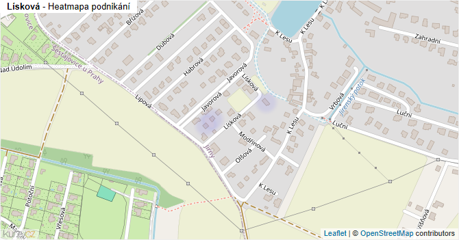 Lísková - mapa podnikání