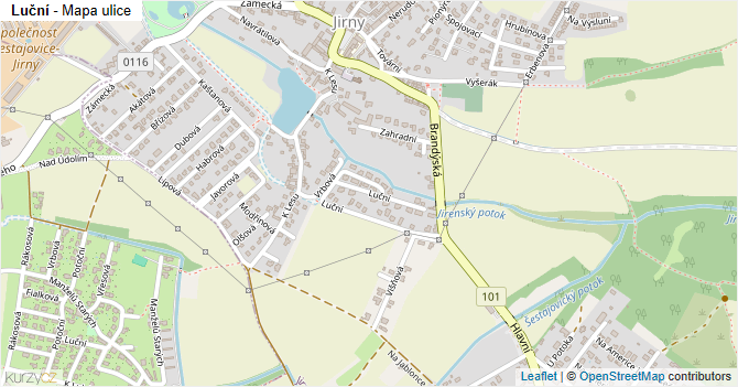Luční - mapa ulice