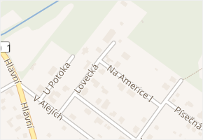 Na Americe I v obci Jirny - mapa ulice