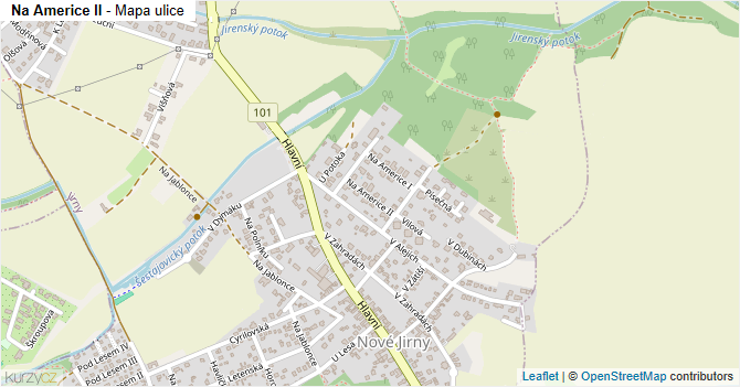 Na Americe II - mapa ulice