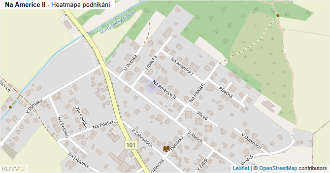 Na Americe II - mapa podnikání