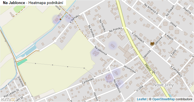 Na Jablonce - mapa podnikání