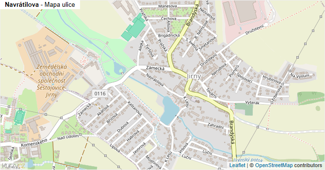 Navrátilova - mapa ulice