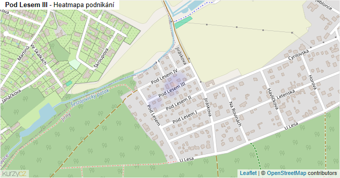 Pod Lesem III - mapa podnikání