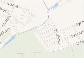 Pod Lesem IV v obci Jirny - mapa ulice