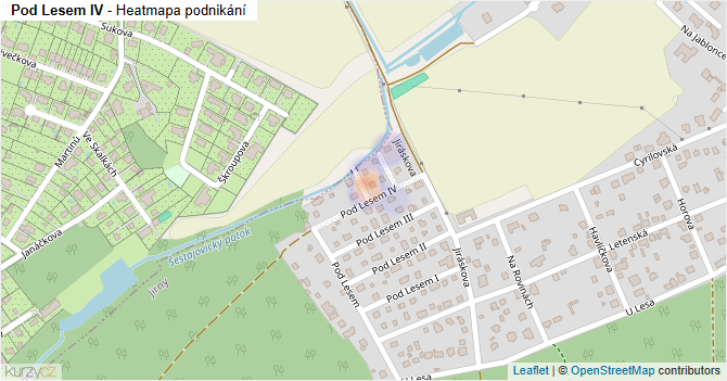 Pod Lesem IV - mapa podnikání