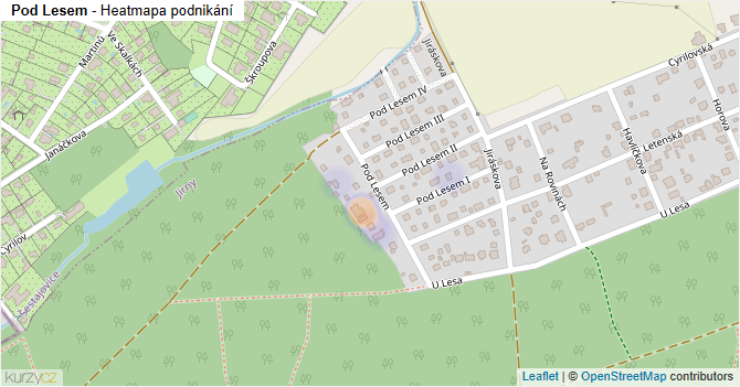 Pod Lesem - mapa podnikání
