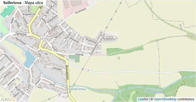 Seifertova - mapa ulice
