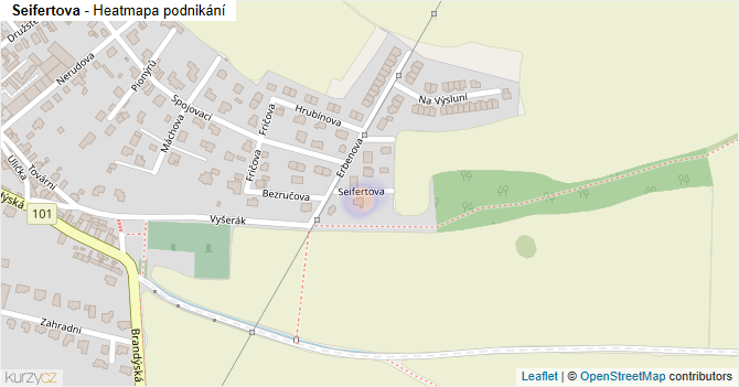 Seifertova - mapa podnikání
