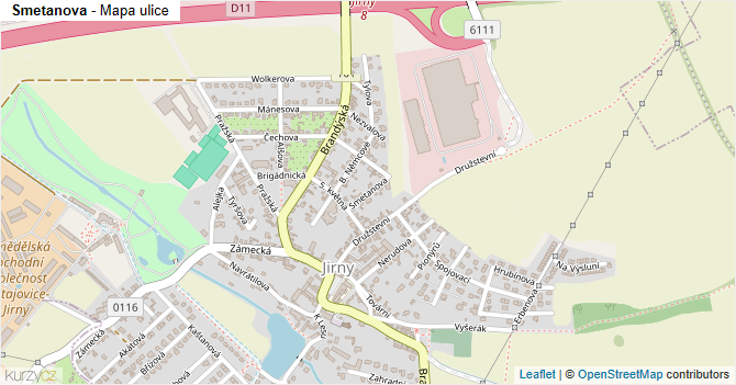 Smetanova - mapa ulice