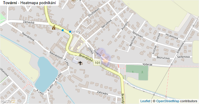 Tovární - mapa podnikání