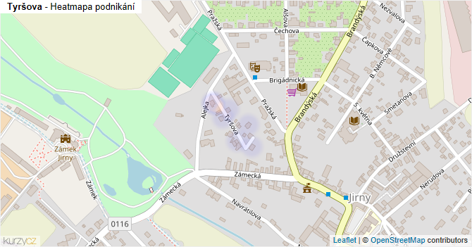 Tyršova - mapa podnikání