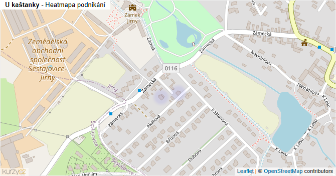 U kaštanky - mapa podnikání