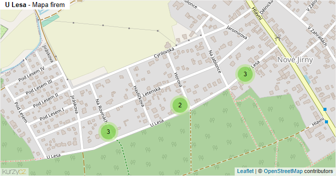 U Lesa - mapa firem