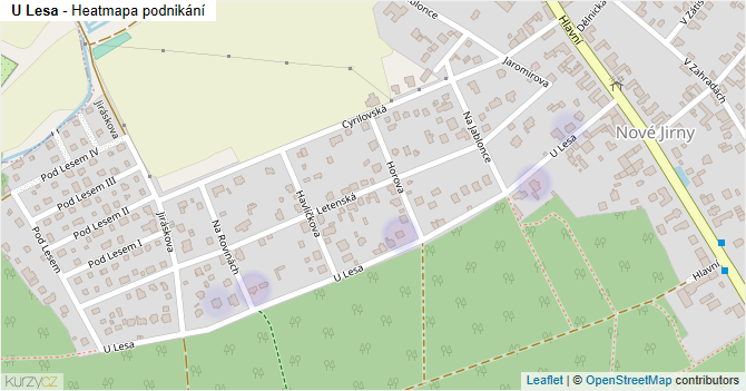 U Lesa - mapa podnikání