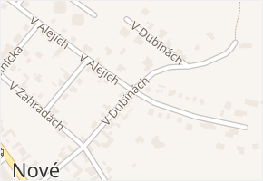 V Dubinách v obci Jirny - mapa ulice