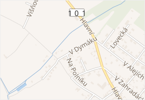 V Dymáku v obci Jirny - mapa ulice