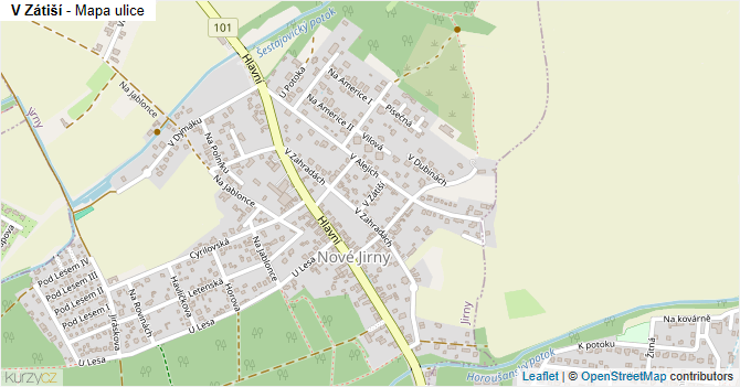 V Zátiší - mapa ulice
