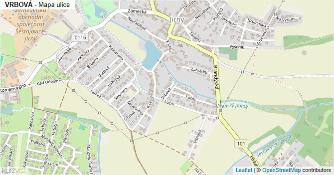 VRBOVÁ - mapa ulice