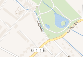 Zámecká v obci Jirny - mapa ulice