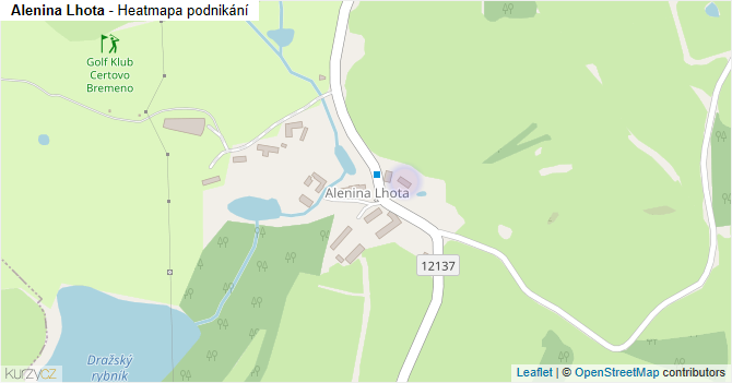 Alenina Lhota - mapa podnikání