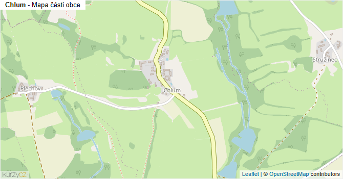 Chlum - mapa části obce