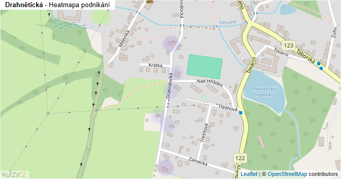 Drahnětická - mapa podnikání