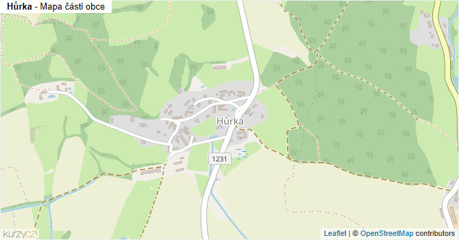 Hůrka - mapa části obce