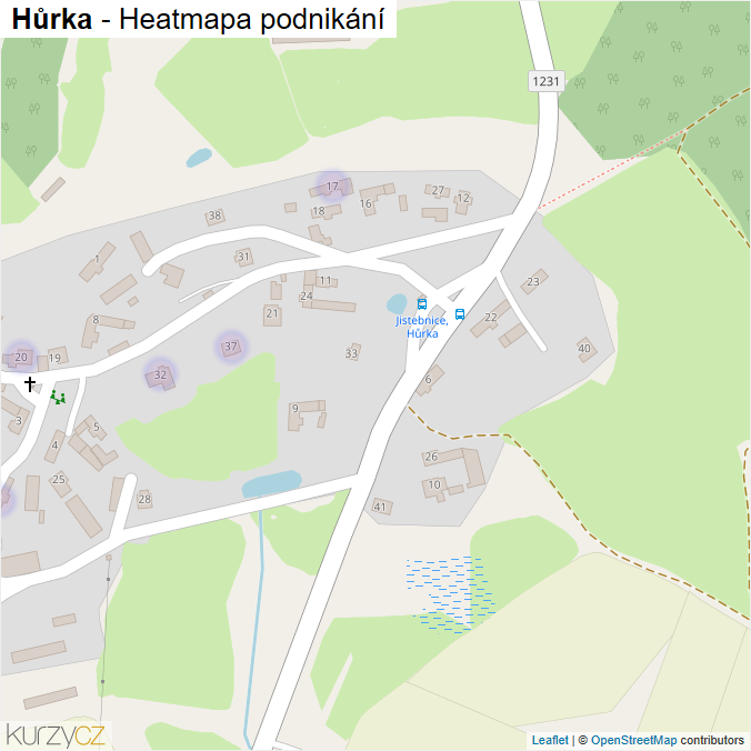 Mapa Hůrka - Firmy v části obce.
