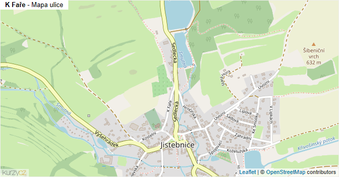 K Faře - mapa ulice