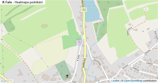 K Faře - mapa podnikání
