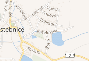 Koželužská v obci Jistebnice - mapa ulice