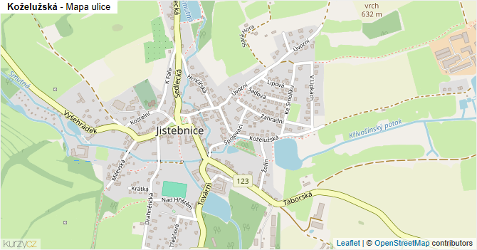 Koželužská - mapa ulice