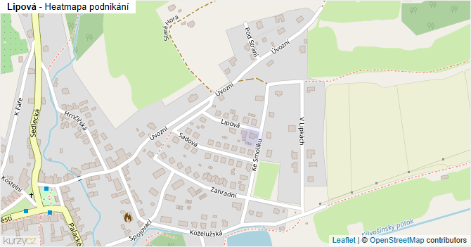 Lipová - mapa podnikání