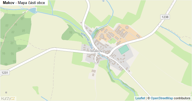 Makov - mapa části obce