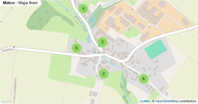 Makov - mapa firem