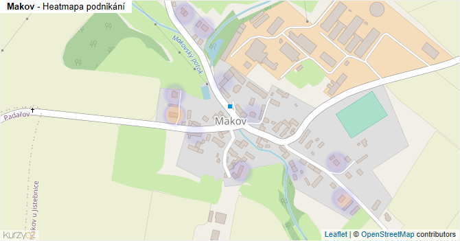 Makov - mapa podnikání