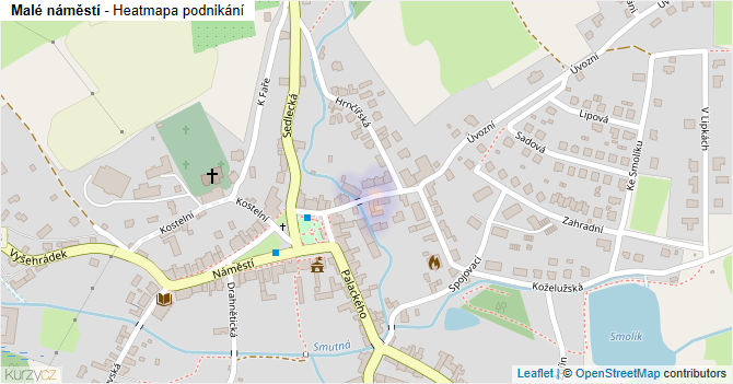 Malé náměstí - mapa podnikání
