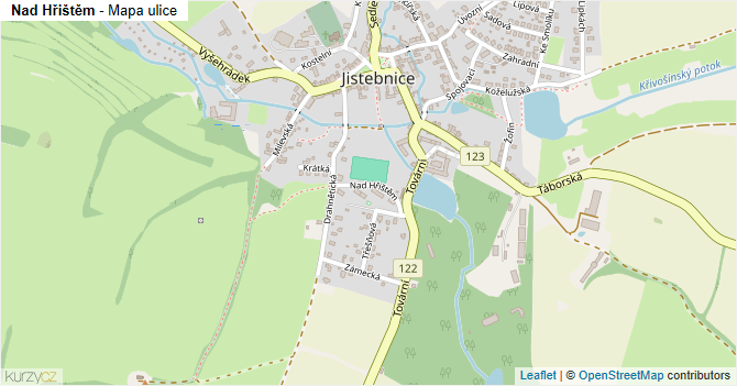 Nad Hřištěm - mapa ulice