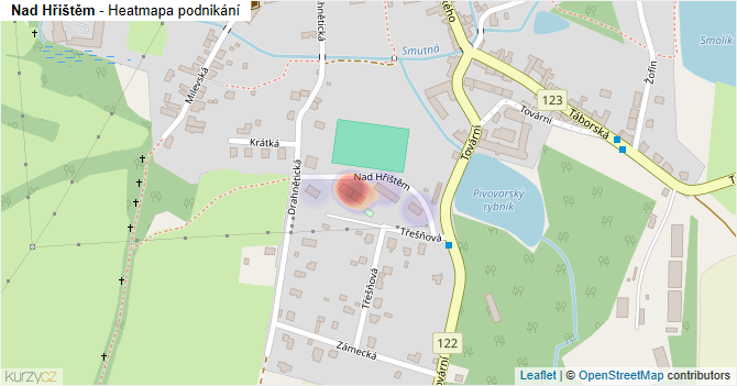 Nad Hřištěm - mapa podnikání