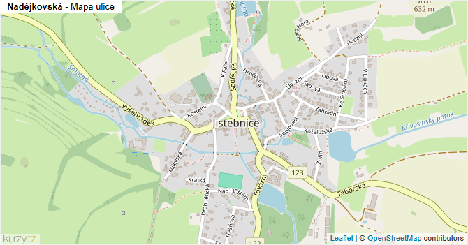 Nadějkovská - mapa ulice