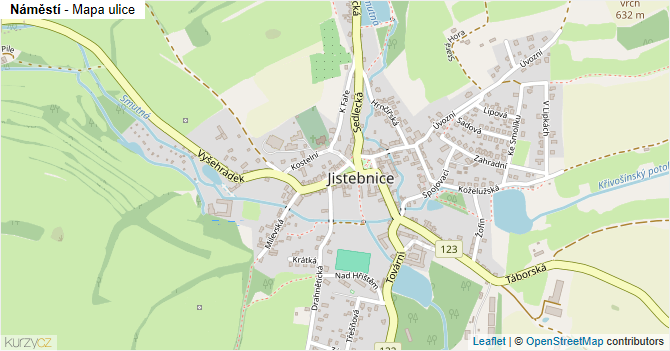 Náměstí - mapa ulice