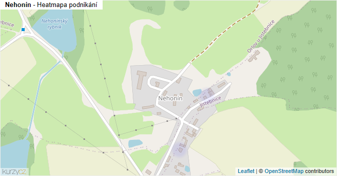 Nehonín - mapa podnikání